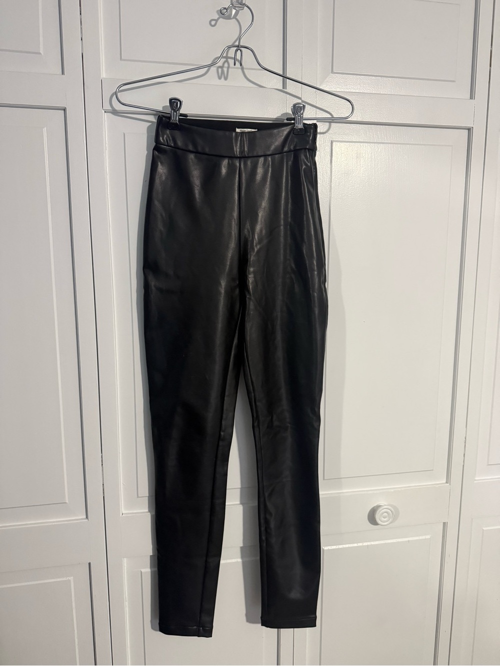 Abercrombie & Fitch Black Faux Leather Slim Legging Pants